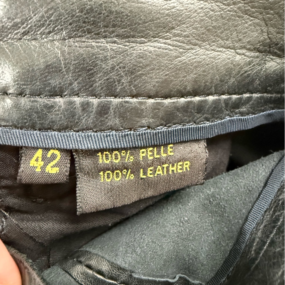 Loro Piana Black Lambskin Leather Pants - Picture 4 of 4